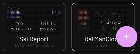 Rat Man Tidbyt App Screenshot